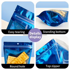 Bolsa de Embalaje con Cierre Zip, Tipo Stand-up, con Ventana, para Alimentos, de Plástico PE, Colores Personalizables, Precio de Fábrica - Product Image 2