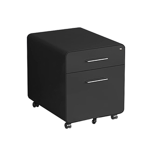 Gabinete de pedestal móvil de almacenamiento de archivos de Metal de oficina de acero de 2 cajones de alta calidad con cerradura de llave móvil ruedas personalizadas - Product Image 1