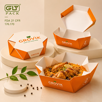Boîte à riz pliable personnalisée de qualité alimentaire pour poulet grillé Halal Bukhari Mandi, emballage de repas à emporter pour la restauration
