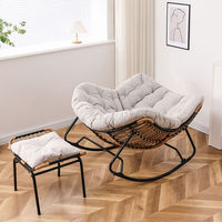 Fauteuil inclinable moderne à bascule pour adultes, en tissu, pour la détente, la chambre à coucher, le salon et la salle à manger