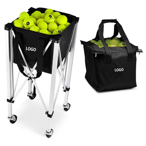 Portable Aluminium+Fabric <strong>Tennis</strong> <strong>Ball</strong> Trolley <strong>Basket</strong> &amp; Cart 88x38x38cm for <strong>Tennis</strong> Teaching &amp; Competition - Product Image 1