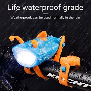 Lumière de vélo pour enfants, klaxon, sonnette électrique USB rechargeable, phare pour filles, garçons, enfants, <span class=keywords><strong>VTT</strong></span>, vélo - Product Image 4