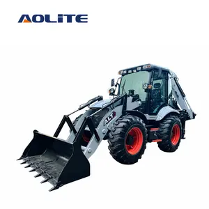 AOLITE BL105-25 Cina tipe ujung depan sekop backhoe loader kualitas tinggi kompak backhoe roda pemuat industri