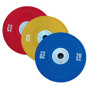 Plaques de protection pour haltères, haute élasticité, matériau écologique, plaque de protection en caoutchouc colorée pour la compétition de fitness - Product Image 2