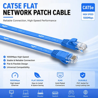 Câble réseau Ethernet RJ45 multi-types BC Cat 5e 1/2/5/10m, cordon de raccordement plat et fin Cat5e UTP pour routeur, PC, modem, certifié CE ROHS