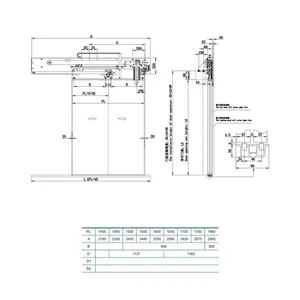 Zowee thang máy cửa tự động Giá nâng sàn cửa tiêu đề elev thang máy hạ cánh cửa móc áo