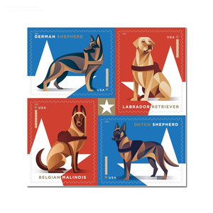 Etichette Postali Americane Personalizzate, Adesivi per Cani da Lavoro 2019, 100 Pezzi, Etichette Postali Permanenti in Bulk - Product Image 5