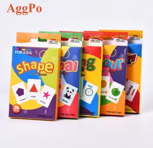 Printed Children Study Flashcards, Pictures Educational Playing Game Basic Card, Kids Colors Shapes Alphabet Learning Flash Card