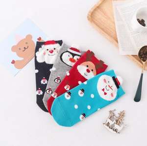 Calzini in 100% di cotone comici all'ingrosso 2025 divertenti da donna su misura per uomo con fumetto senza sfilata alla moda natale calzini alla caviglia - Product Image 5