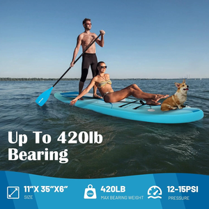 <span class=keywords><strong>Tabla</strong></span> de SUP Inflable PoeticExist de 3.3m X 0.89m, Modelo Ocean Light, <span class=keywords><strong>11</strong></span>'x35\", Ultra Ancha, con Tecnología Drop Stitch |   Capacidad de 420 lb, 18 lb - Product Image 6