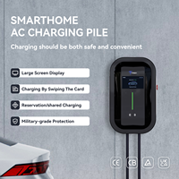 TPSON Nouvelle borne de recharge murale intelligente pour l'Europe 22KW/11KW/7KW Type 2, station de recharge intelligente pour véhicules électriques, IP65, certifiée CE, prise 32A, AC domestique, 4.3 pouces