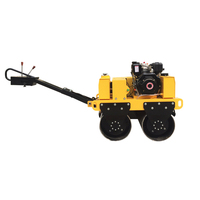 Compacteur vibrant portatif à double tambour de 0,3 à 0,5 tonne pour sols et asphalte