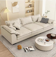 Canapé nuage de luxe moderne de designer italien, canapé en cuir rembourré, mobilier de salon contemporain, usine OEM