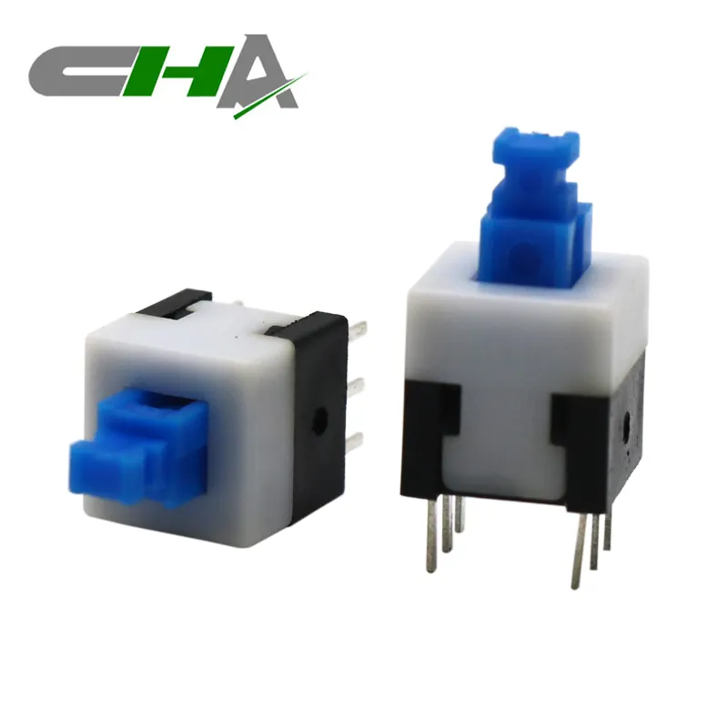 Best quality self-locking switch Push Switches Reset 8mm latching lock button switch