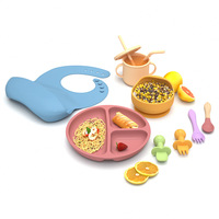 Bol en silicone personnalisé pour enfant, vaisselle pour tout-petits, assiette à ventouse pour l'alimentation des bébés