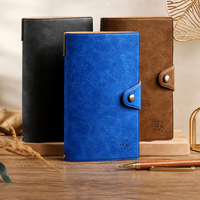 Ensemble cadeau d'affaires personnalisé en cuir synthétique gris foncé vieilli de qualité supérieure avec logo d'entreprise, carnet de notes personnalisable