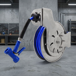 Carrete de Manguera Retráctil de Acero Inoxidable con Retorno Automático por Resorte, Equipo Comercial para Hostelería - Product Image 3