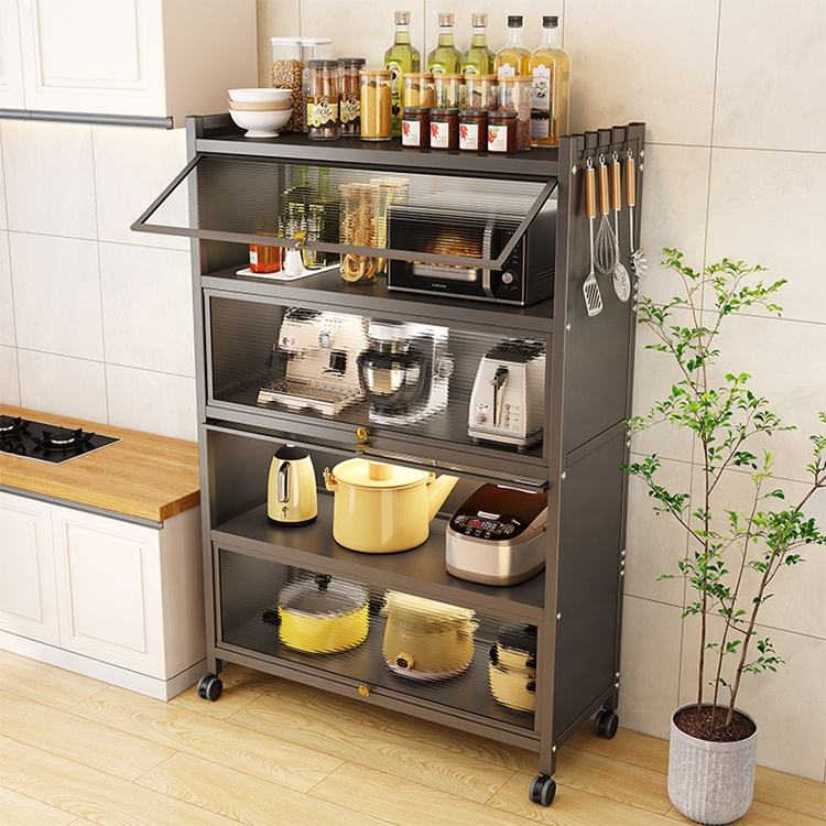 Set 4 Scaffali Portaspezie Impilabili - Organizzatore Cucina Con Gambe Regolabili, Bianco - Foto 12