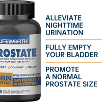 Complément alimentaire LIFEWORTH à base de palmier nain et de bêta-sitostérol pour hommes, complément pour la santé de la prostate