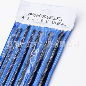 Li Pu 300mm Extended Brad Point <b>Drill</b> <b>Bits</b> 4-12mm For Woodworking Auger <b>Bits</b> Round Shank Bright Finish - Product Image 5