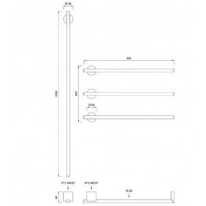 Ceaadesign scaldasalviette elettrico di lusso moderno acciaio e alluminio riscaldatore per uso bagno e cucina per alberghi - Product Image 2
