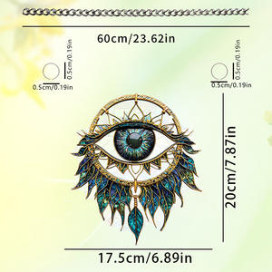 Moderne acrylique mauvais œil attrape-soleil arc-en-ciel fabricant tenture murale ornement pour <span class=keywords><strong>l</strong></span>'été jardin décoration Festivals coloré suspendu - Product Image 5