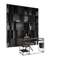 Étagère murale modulaire en aluminium, moderne, minimaliste, luxueuse, personnalisable, écologique, pour salon ou bureau