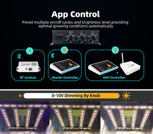 Luz de cultivo LED de 3 canales con horario inteligente de 240W con LM301H EVO equilibrado PPFD 4 + 2 Bar luces de cultivo de interior de espectro completo 320W - Product Image 4