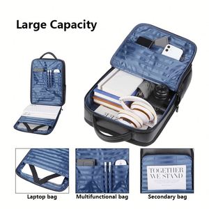 Nouveau design de sac à dos intelligent en cuir véritable de luxe pour homme, sac à dos imperméable avec port USB, sac à dos pour ordinateur portable, sac à dos scolaire - Product Image 4