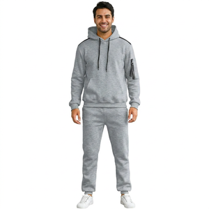 Conjunto Deportivo de 2 Piezas para Hombre, de Alta Calidad, en Oferta, de Felpa Francesa, Manga Larga, Ropa Deportiva Activa para Entrenamiento - Product Image 1