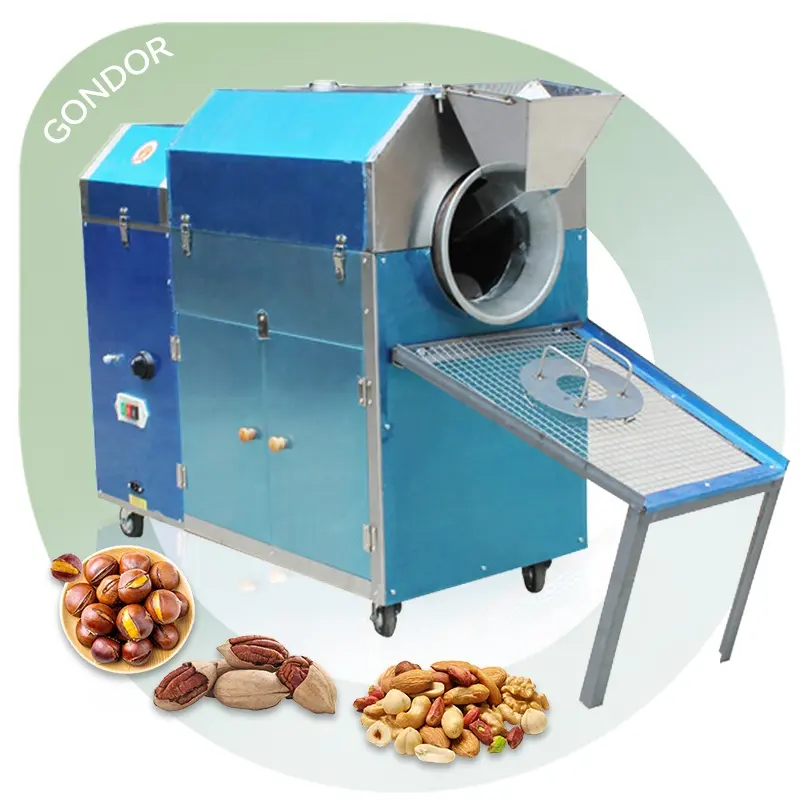 Pistachio komersial kecil kakao luas kacang Macadamia kacang Roaster mesin pemanggang baja nirkarat