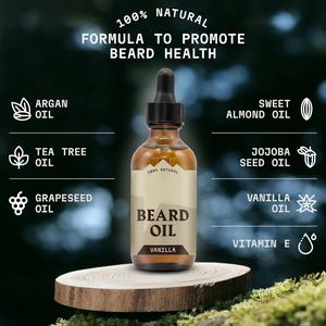 <span class=keywords><strong>Aceite</strong></span> para Barba 100% Natural de Vainilla para Hombres - Promueve la Salud y el Crecimiento de la Barba, Suaviza e Hidrata con Aceites de Argán y Jojoba, OEM/ODM - Product Image 2