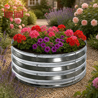 Jardinière surélevée moderne en acier galvanisé de 2 pieds carrés - Bac à légumes et herbes durable pour l'extérieur