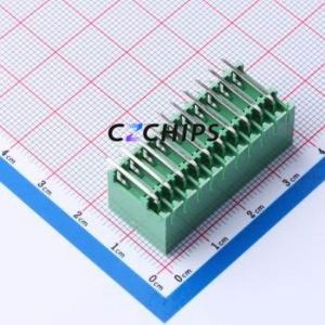 MX15EDGRHB-3.5-2*10P-GN01-Cu-A Plug-in Terminal Block Bent Lead Through Hole,P=3.5mm Board-to-Board / Socket Closed 1x10P 3.5mm - Product Image 2