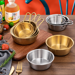 Plats à <span class=keywords><strong>Sauce</strong></span> élégants en acier inoxydable, assiettes d'assaisonnement ronds dorés plats de Sushi, soucoupes bol Mini assiettes, assiette d'assaisonnement - Product Image 2