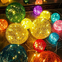 Guirlandes lumineuses LED en aluminium, sphériques, pour l'éclairage des arbres, idéales pour les fêtes, le tourisme culturel, lampes suspendues pour arbres