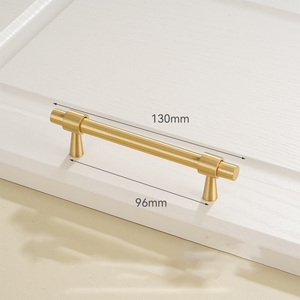 Tiradores de herrajes para muebles de latón macizo minimalista de lujo, tiradores de armario de cocina, perillas de armario de dormitorio - Product Image 3