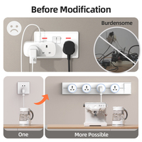 Tomacorrientes de Pared con Puerto USB, Estándar Universal para Reino Unido, Estados Unidos y la Unión Europea, KSQ Kitchen Home Appliances Outlet