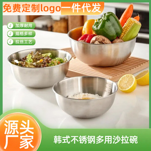 Stainless Steel Mixing Bowl Set 3 Pcs Measuring Salad Baking Bowls Kitchen Cooking <b>Tools</b> Dishwasher <b>Safe</b> - Product Image 5