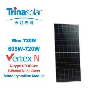 Modulo Solare Trina N-Type di Alta Qualità 700W 710W 720W, 144 Celle, Design a Doppio Vetro, Lunga Durata - Product Image 1