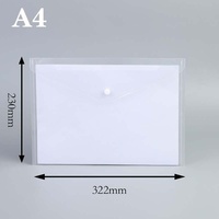 Sac de rangement personnalisé A5 avec logo de dessin animé, fermeture à bouton-pression, pochette de fichier transparente A4 épaisse, boîte de classement, papier d'essai publicitaire