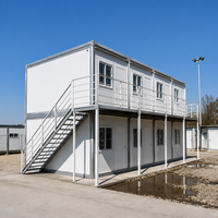Maison préfabriquée à deux étages en conteneurs, bâtiment modulaire, conception détachable pour bureau de chantier