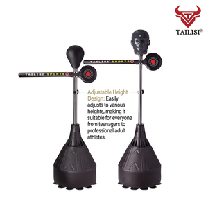 Barra de <span class=keywords><strong>Boxeo</strong></span> Giratoria Ajustable con Cabeza de Maniquí, Objetivo Realista para Golpear, Soporte de Entrenamiento de Velocidad MMA para <span class=keywords><strong>Gimnasio</strong></span> y Hogar - Product Image 2