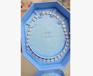 <span class=keywords><strong>Collier</strong></span> Fleur en Acier Inoxydable Entièrement Sertie de Diamants, Ensemble de Bijoux Romantique <span class=keywords><strong>et</strong></span> Luxueux en Zircon - Product Image 1