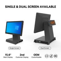 Terminal de Punto de Venta de metal duradero LIVERDOL con procesador de alta velocidad y caja registradora de segunda pantalla para restaurantes y tiendas.