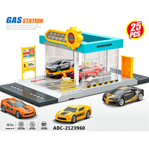 Lucky Toys Slot Toys Nuovo Stile Set Parcheggio Urbano con <span class=keywords><strong>Stazione</strong></span> di Riparazione Auto e 4 Veicoli in Lega - Product Image 4