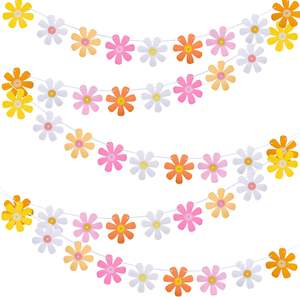 Bannière de fête Daisy Groovy Boho bannière de fleurs de marguerite colorée pour fête <span class=keywords><strong>hippie</strong></span> anniversaire bébé douche décorations pour la maison et la salle de classe - Product Image 2