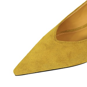 <span class=keywords><strong>Scarpe</strong></span> <span class=keywords><strong>Eleganti</strong></span> Stile Coreano 6300 con <span class=keywords><strong>Tacco</strong></span> <span class=keywords><strong>Basso</strong></span> in Velluto a Punta, <span class=keywords><strong>Scarpe</strong></span> da Donna con Tomaia Bassa a V di Alta Qualità Professionale con Zeppa - Product Image 6