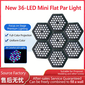 नई नेतृत्व वाली मिनी 36 pcs ded पार्कलाइट आवाज नियंत्रण dmx चरण प्रकाश 1w प्लास्टिक फ्लैट प्रकाश प्रत्यक्ष चरण प्रकाश - Product Image 3