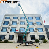 Plataforma Elevatória Rebocável com Roda de Fricção Opcional, Montada em Reboque, com Movimento Automático para Construção e Trabalho em Altura